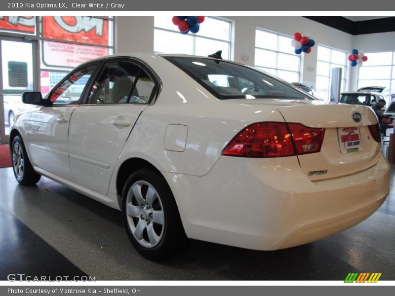 Clear White / Gray 2010 Kia Optima LX