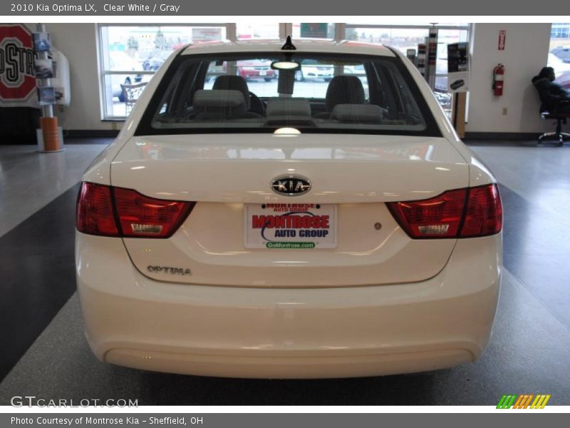 Clear White / Gray 2010 Kia Optima LX