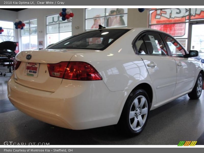 Clear White / Gray 2010 Kia Optima LX