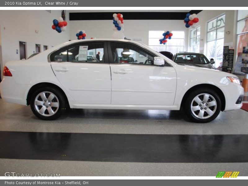 Clear White / Gray 2010 Kia Optima LX