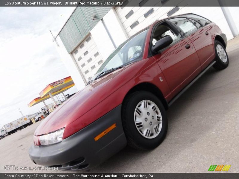Brilliant Red Metallic / Black/Gray 1998 Saturn S Series SW1 Wagon