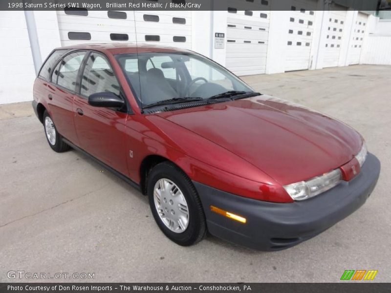 Brilliant Red Metallic / Black/Gray 1998 Saturn S Series SW1 Wagon