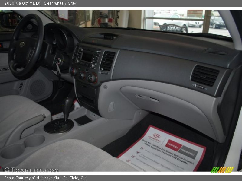 Clear White / Gray 2010 Kia Optima LX