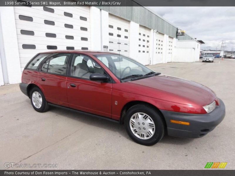 Brilliant Red Metallic / Black/Gray 1998 Saturn S Series SW1 Wagon