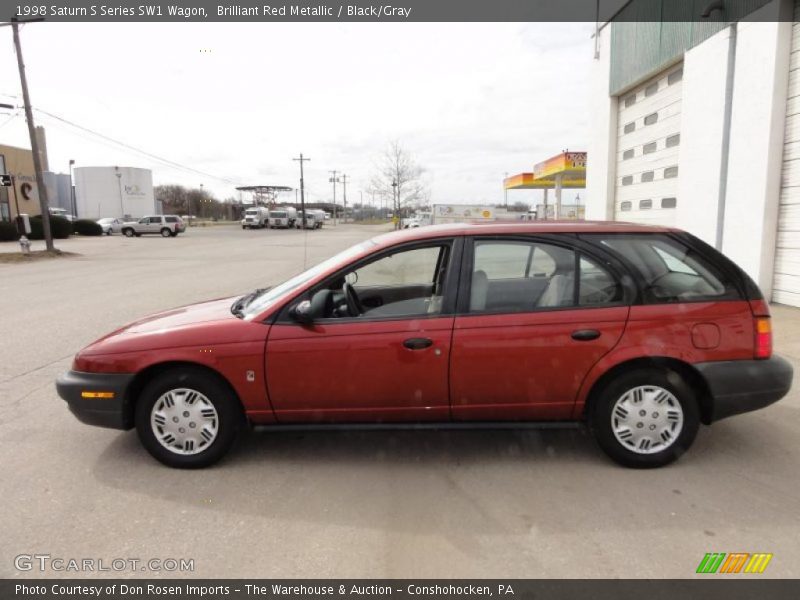 Brilliant Red Metallic / Black/Gray 1998 Saturn S Series SW1 Wagon