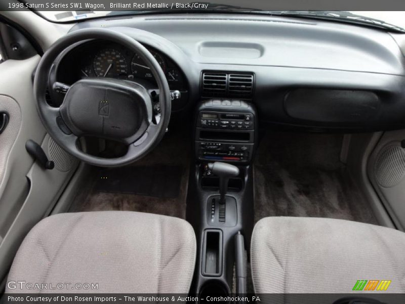 Brilliant Red Metallic / Black/Gray 1998 Saturn S Series SW1 Wagon