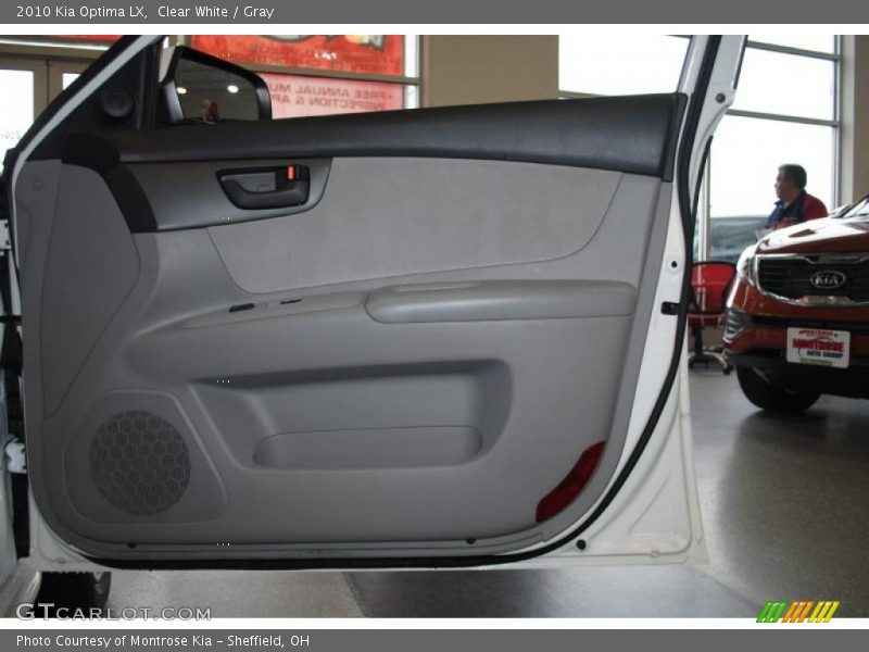 Clear White / Gray 2010 Kia Optima LX