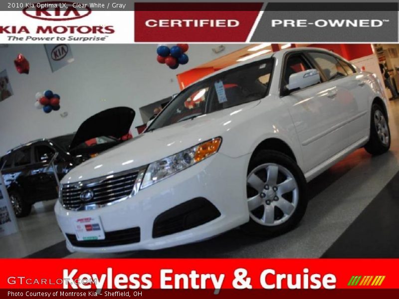 Clear White / Gray 2010 Kia Optima LX