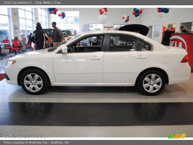 Clear White / Gray 2010 Kia Optima LX