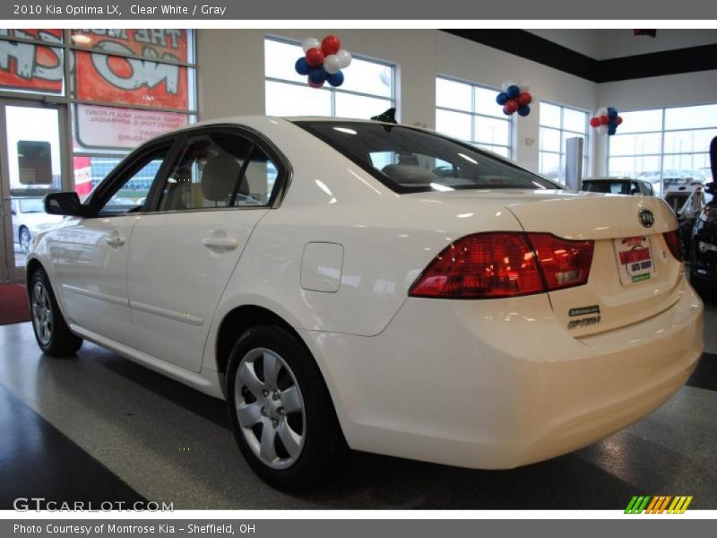 Clear White / Gray 2010 Kia Optima LX