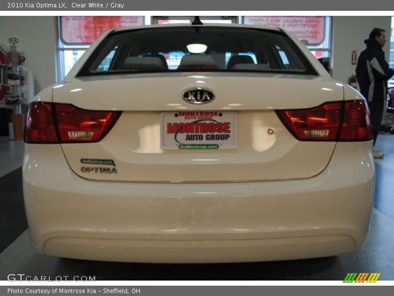 Clear White / Gray 2010 Kia Optima LX