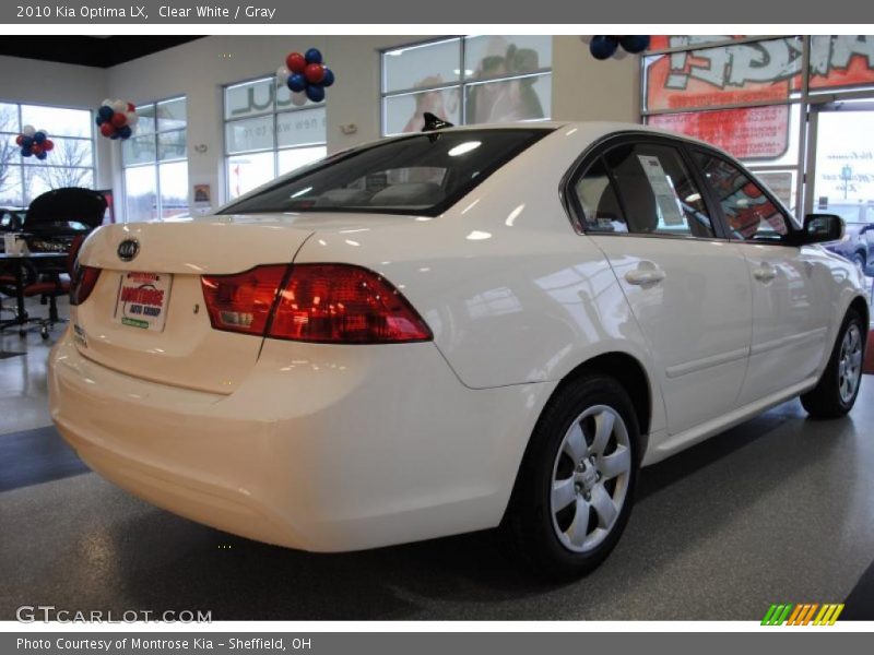 Clear White / Gray 2010 Kia Optima LX