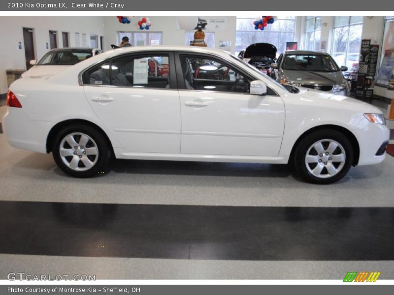 Clear White / Gray 2010 Kia Optima LX