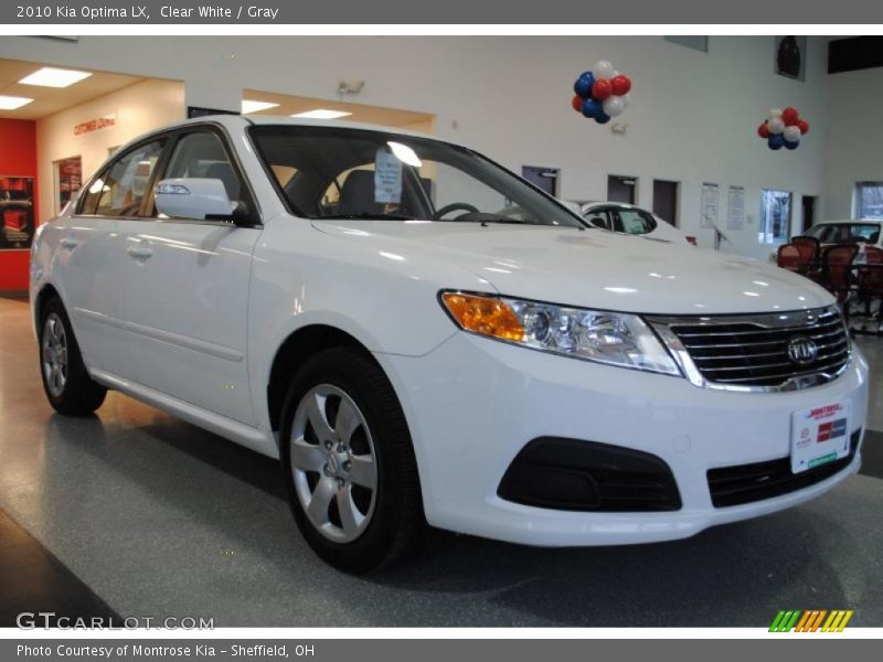 Clear White / Gray 2010 Kia Optima LX