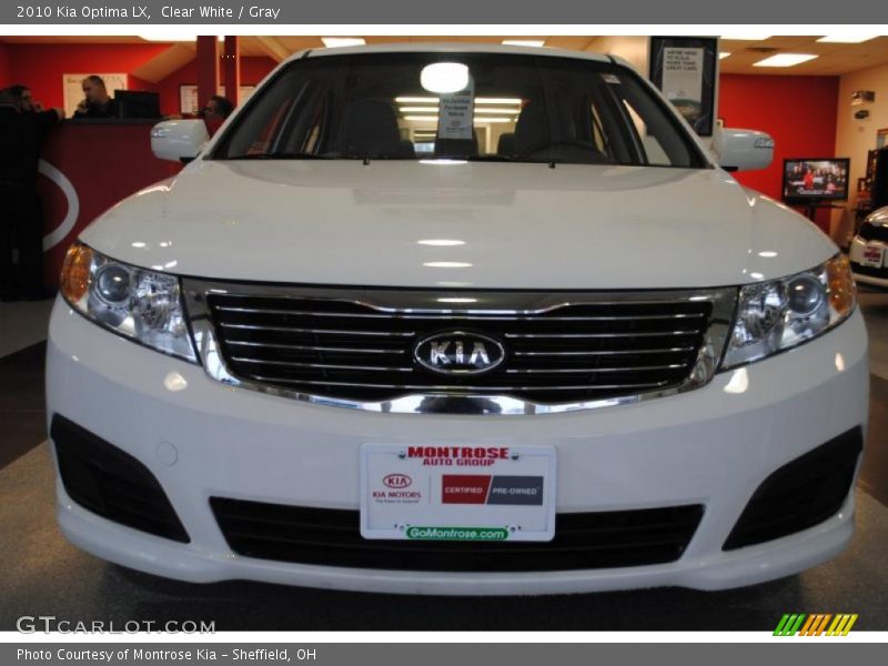 Clear White / Gray 2010 Kia Optima LX