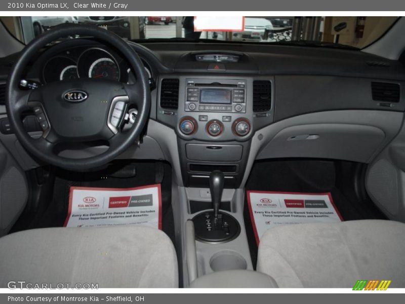 Clear White / Gray 2010 Kia Optima LX