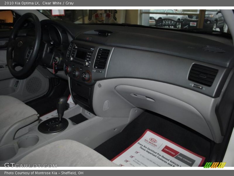 Clear White / Gray 2010 Kia Optima LX