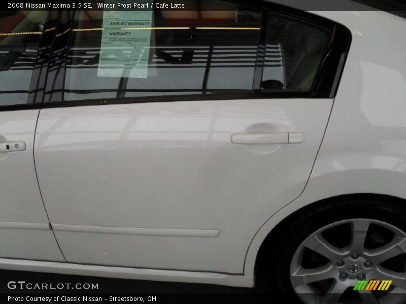 Winter Frost Pearl / Cafe Latte 2008 Nissan Maxima 3.5 SE