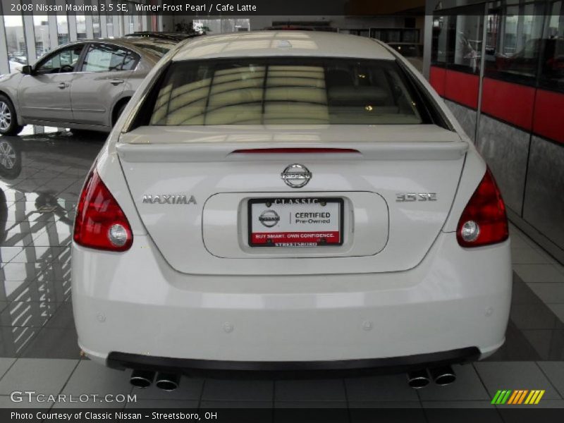 Winter Frost Pearl / Cafe Latte 2008 Nissan Maxima 3.5 SE