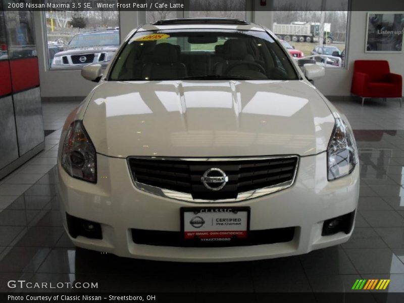 Winter Frost Pearl / Cafe Latte 2008 Nissan Maxima 3.5 SE