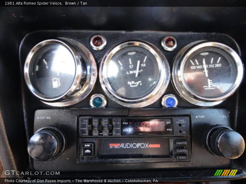 Controls of 1981 Spider Veloce