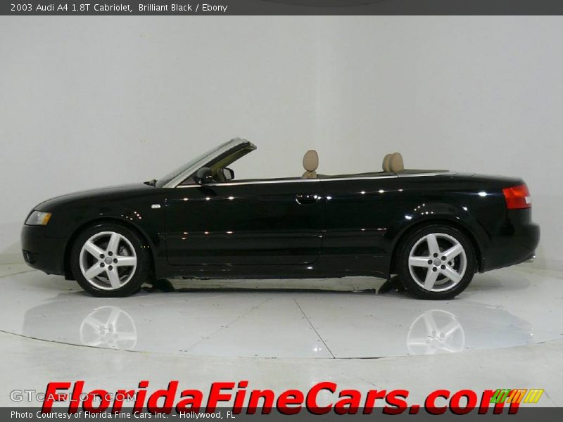 Brilliant Black / Ebony 2003 Audi A4 1.8T Cabriolet
