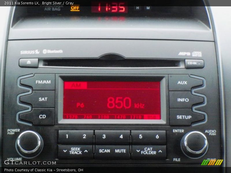 Bright Silver / Gray 2011 Kia Sorento LX