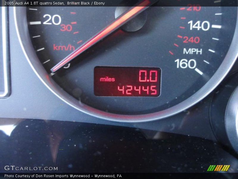 Brilliant Black / Ebony 2005 Audi A4 1.8T quattro Sedan