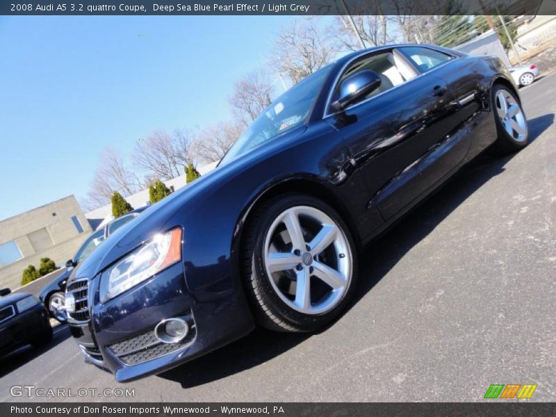 Deep Sea Blue Pearl Effect / Light Grey 2008 Audi A5 3.2 quattro Coupe