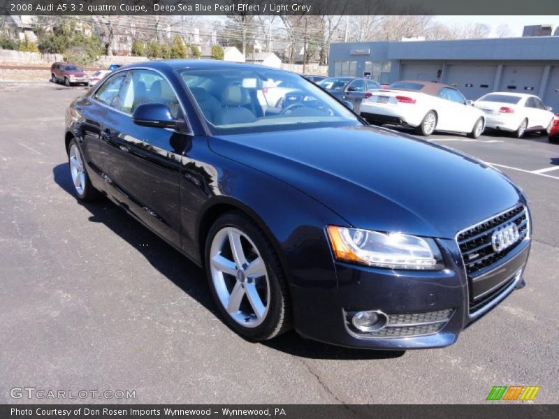 Deep Sea Blue Pearl Effect / Light Grey 2008 Audi A5 3.2 quattro Coupe