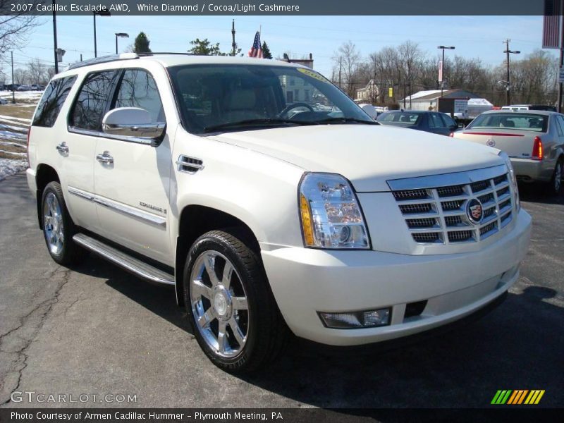 White Diamond / Cocoa/Light Cashmere 2007 Cadillac Escalade AWD