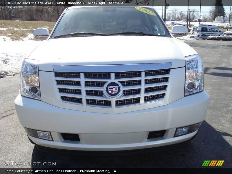 White Diamond / Cocoa/Light Cashmere 2007 Cadillac Escalade AWD