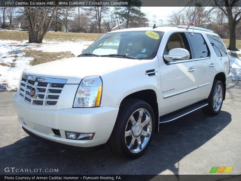 White Diamond / Cocoa/Light Cashmere 2007 Cadillac Escalade AWD