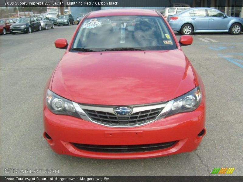 Lightning Red / Carbon Black 2009 Subaru Impreza 2.5i Sedan