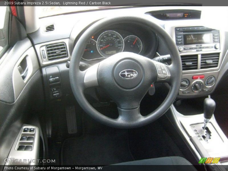 Lightning Red / Carbon Black 2009 Subaru Impreza 2.5i Sedan