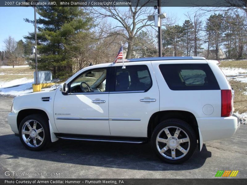 White Diamond / Cocoa/Light Cashmere 2007 Cadillac Escalade AWD