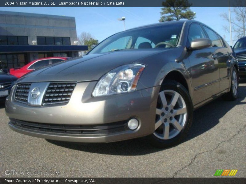 Champagne Mist Metallic / Cafe Latte 2004 Nissan Maxima 3.5 SL