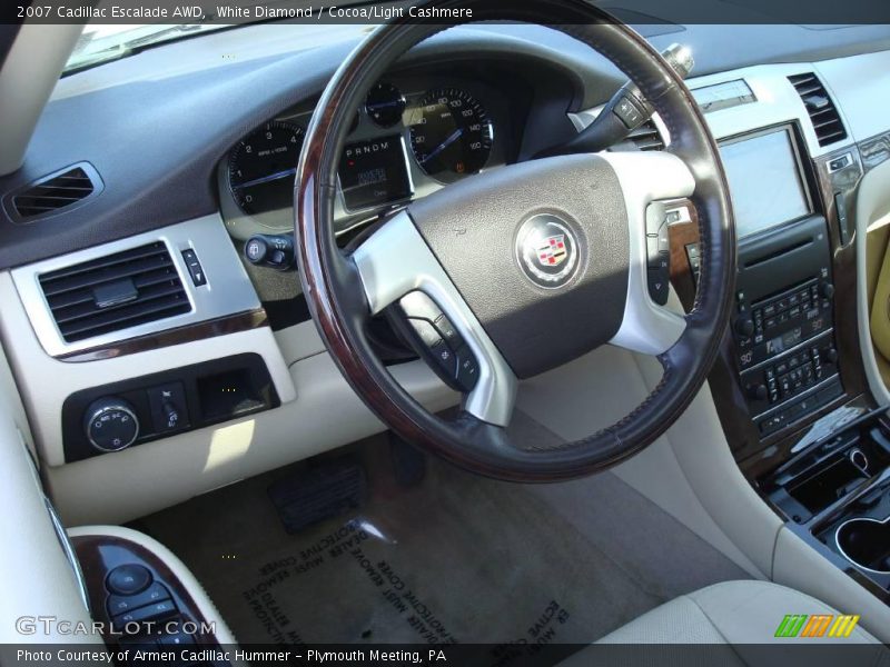 White Diamond / Cocoa/Light Cashmere 2007 Cadillac Escalade AWD