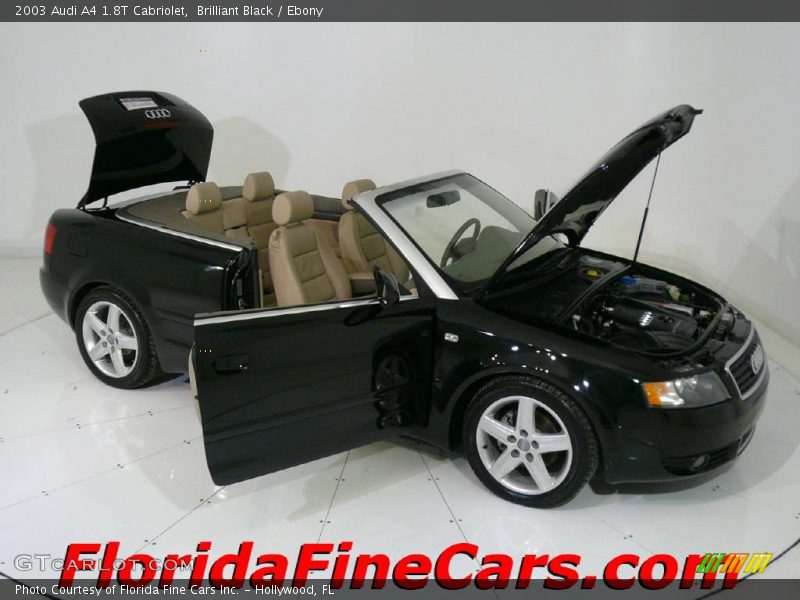 Brilliant Black / Ebony 2003 Audi A4 1.8T Cabriolet