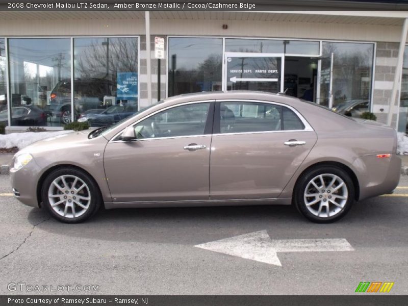 Amber Bronze Metallic / Cocoa/Cashmere Beige 2008 Chevrolet Malibu LTZ Sedan