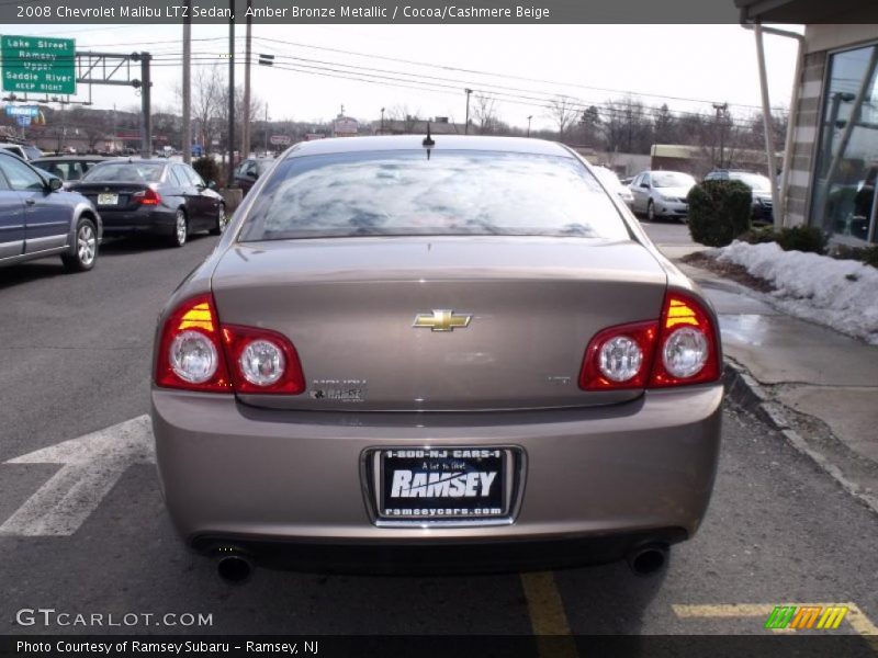 Amber Bronze Metallic / Cocoa/Cashmere Beige 2008 Chevrolet Malibu LTZ Sedan