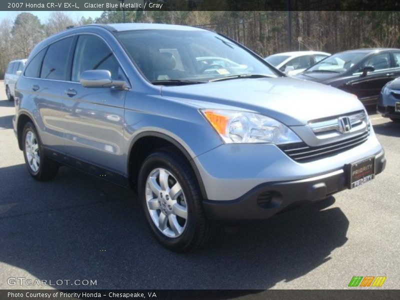 Glacier Blue Metallic / Gray 2007 Honda CR-V EX-L