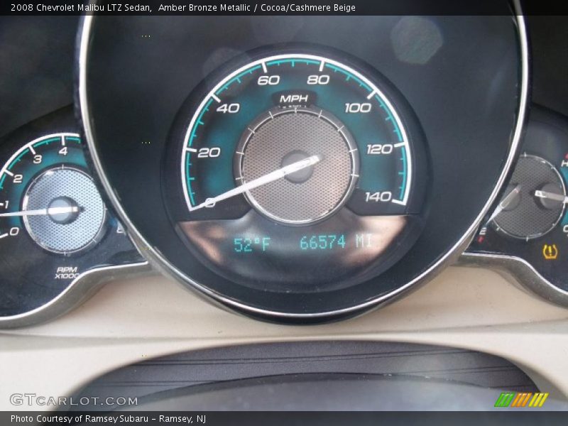 Amber Bronze Metallic / Cocoa/Cashmere Beige 2008 Chevrolet Malibu LTZ Sedan
