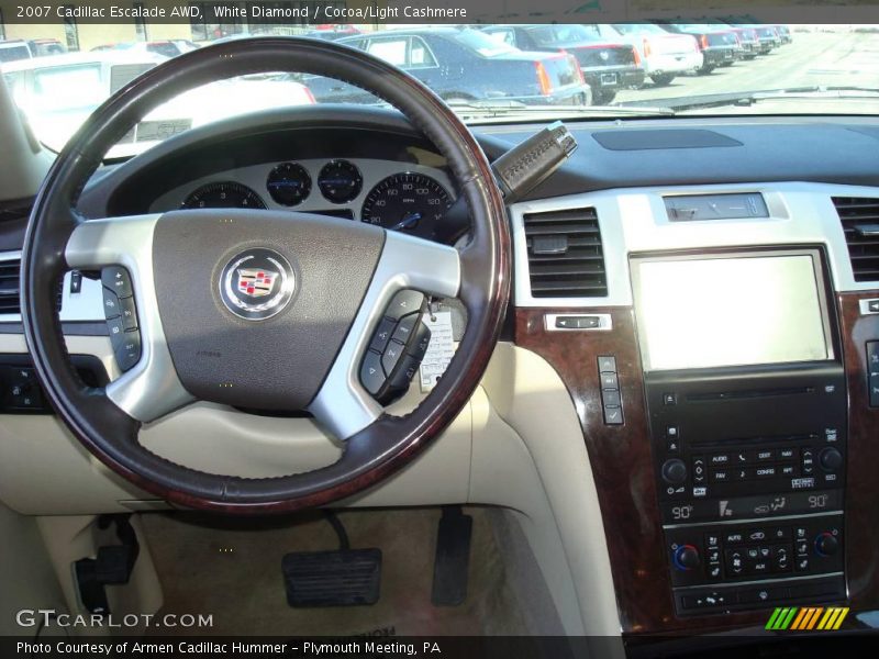 White Diamond / Cocoa/Light Cashmere 2007 Cadillac Escalade AWD