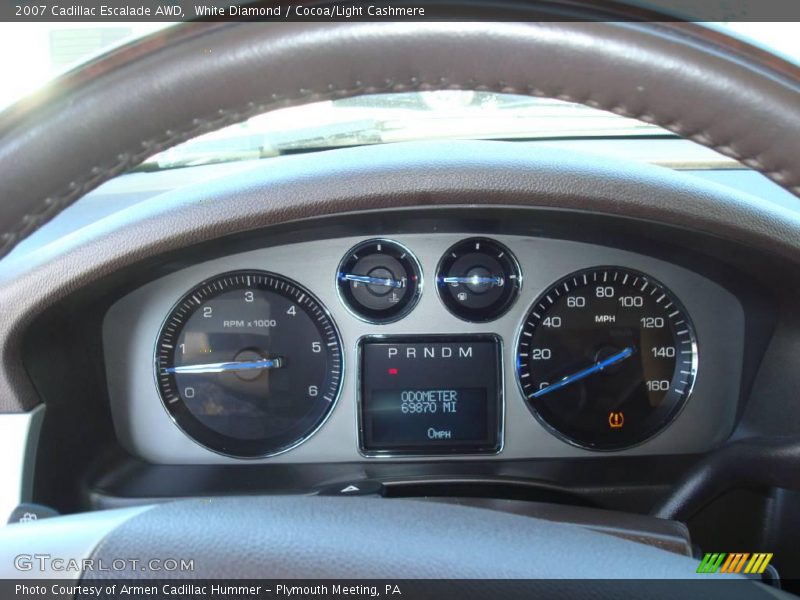 White Diamond / Cocoa/Light Cashmere 2007 Cadillac Escalade AWD