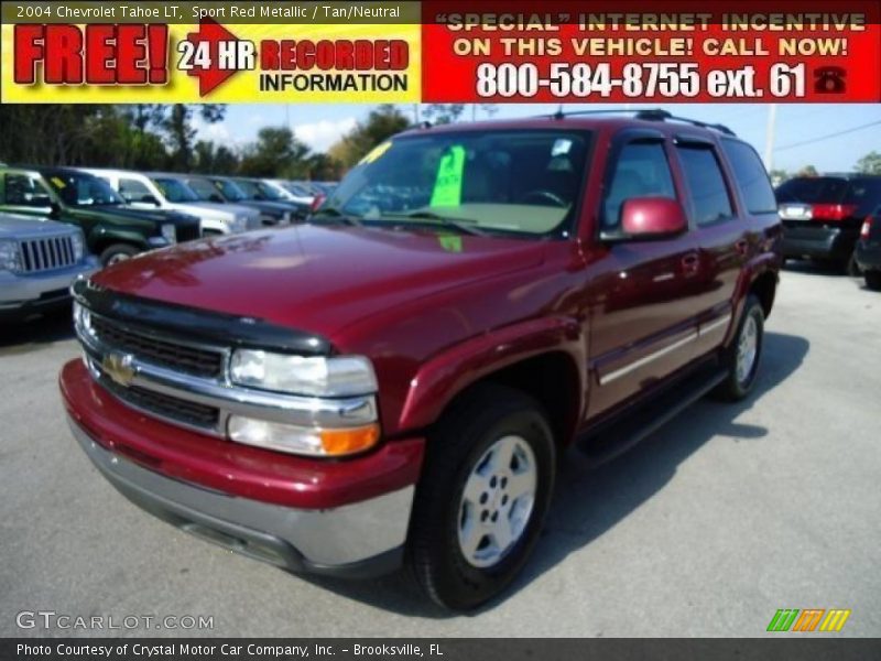 Sport Red Metallic / Tan/Neutral 2004 Chevrolet Tahoe LT
