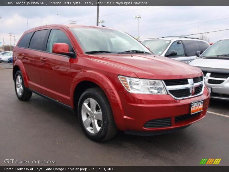 Inferno Red Crystal Pearl / Dark Slate Gray/Light Graystone 2009 Dodge Journey SXT