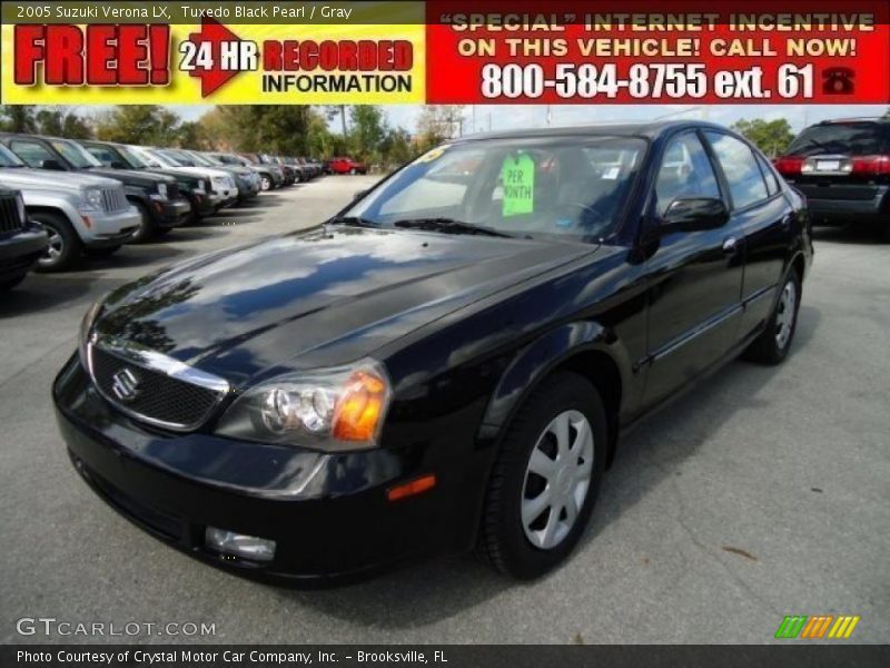 Tuxedo Black Pearl / Gray 2005 Suzuki Verona LX