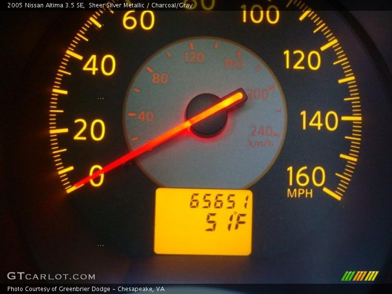 Sheer Silver Metallic / Charcoal/Gray 2005 Nissan Altima 3.5 SE