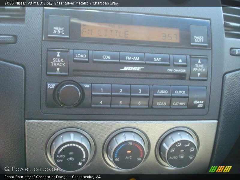 Sheer Silver Metallic / Charcoal/Gray 2005 Nissan Altima 3.5 SE